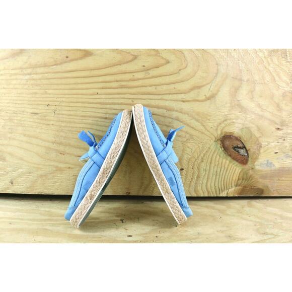 L.L. Bean Shoes Womens 6.5 Blue Leather Bow Espadrilles Mules Sandals - Picture 5 of 7